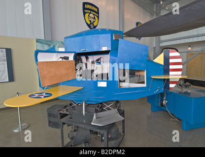 Texas Lubbock Silent Wings Museum dedicated to World War II glider operations Link instrument flying procedures trainer Stock Photo