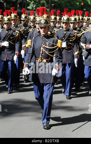 French soldiers marching during the 14th of July Bastille day military ...