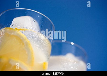 Glasses of lemonade in sunshine Stock Photo