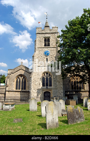 church of st nicholas, chiswick, west london, england, viewed from the west. Stock Photo