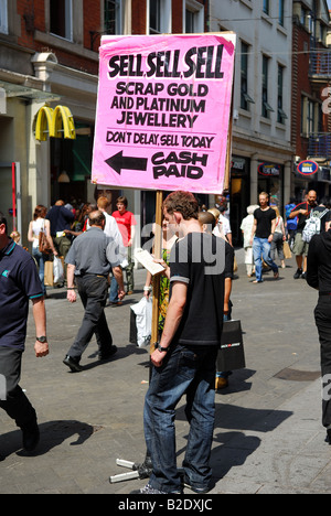 Street advertiser. Stock Photo