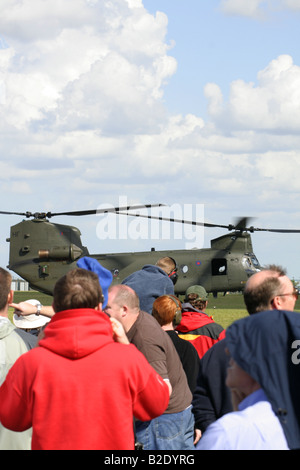 The RAF operates the largest fleet of Chinook Support Helicopters after the US Army, with a total of 34 HC2s, 6 HC2As and 8 HC3s Stock Photo