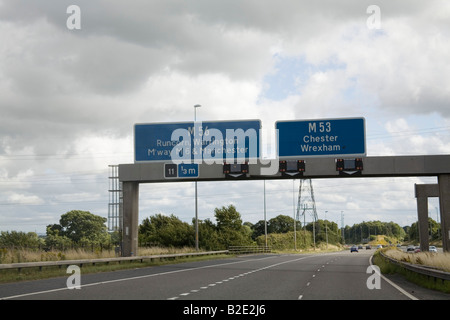 Cheshire England UK July A junction off the Thelwall viaduct on the M6 ...