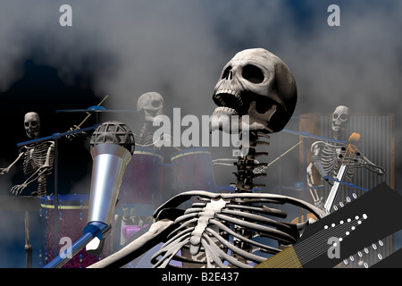 Dem Bones skeleton rock band Stock Photo