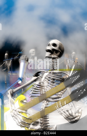 Dem Bones skeleton rock band Stock Photo