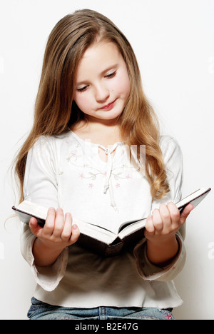 The girl reading a book