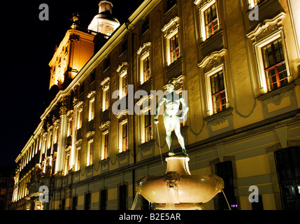 Wroclaw ,Fountain by Wroclaw University, Poland,Europe,Photo  Kazimierz Jurewicz Stock Photo