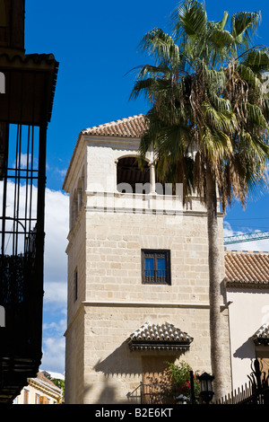 Malaga Costa del Sol Spain Tower of Palacio de los Condes de Buenavista which houses Picasso Museum Stock Photo
