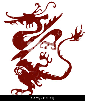 illustration drawing of dragon Stock Photo