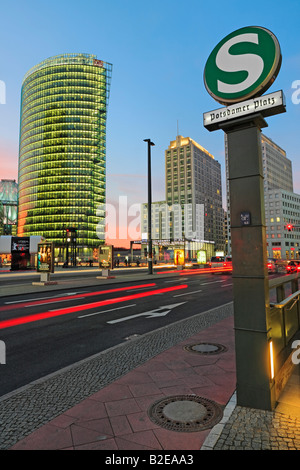 Buildings in city The Ritz-Carlton Beisheim Center BahnTower Potsdamer Platz Berlin Germany Stock Photo