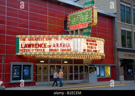 The State Theatre located on East Front Street in downtown Traverse City Michigan Stock Photo