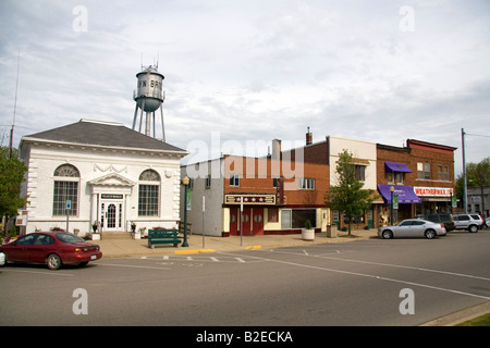 The downtown of Brooklyn Michigan Stock Photo - Alamy