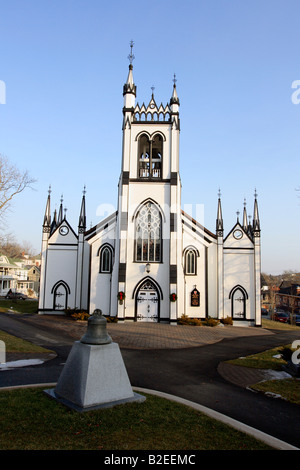 restored saint john's anglican church in lunenburg nova scotia canada Stock Photo