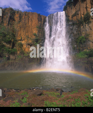 Howick Falls with Rainbow Stock Photo