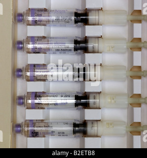 Lantus Insulin glargine injection soloution cartridges used by diabetic patients Stock Photo