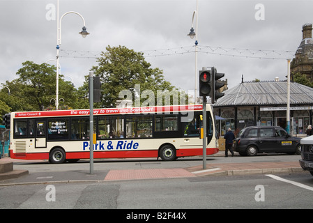 Southport Merseyside UK July One of the Park and Ride buses reducing cars in the town centre Stock Photo