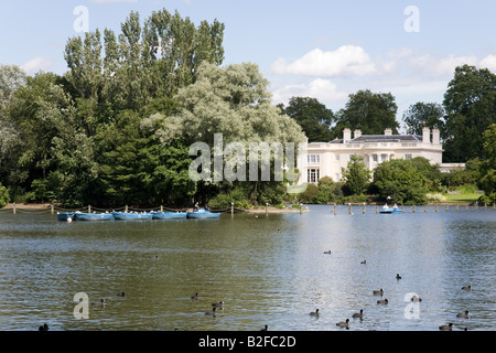 The boating lake in Regent's Park London England. Stock Photo