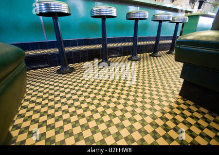 An inside view of an American Diner Stock Photo