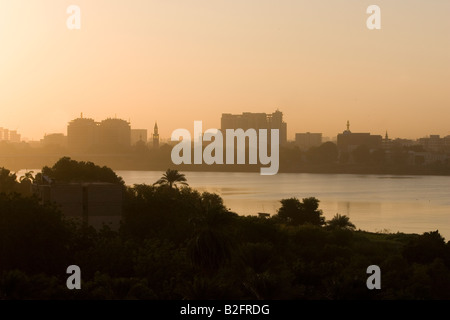 The City of Khartoum Sudan Looking north from the Nile Stock Photo