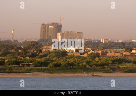 The City of Khartoum Sudan Looking north from the Nile Stock Photo