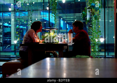 Couple in a restaurant in Munich Germany Stock Photo