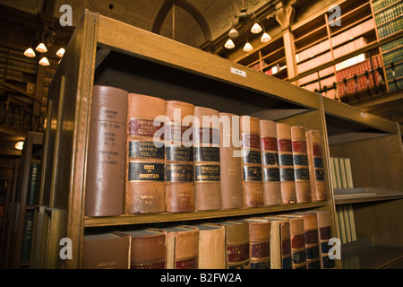 Law books on shelf American Digest Stock Photo