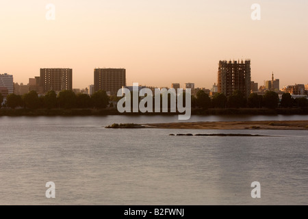 The City of Khartoum Sudan Looking north from the Nile Stock Photo