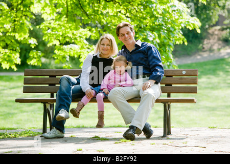 Young family in the park Stock Photo