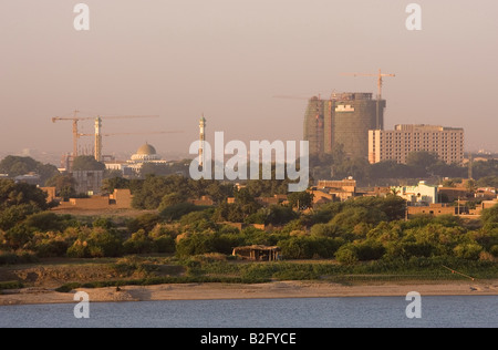 The City of Khartoum Sudan Looking north from the Nile Stock Photo