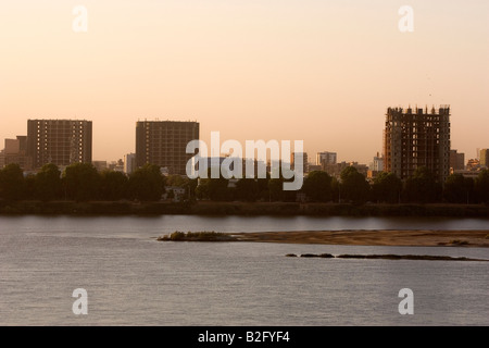 The City of Khartoum Sudan Looking north from the Nile Stock Photo