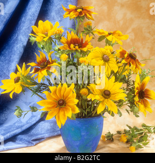 bouquet with coneflowers Stock Photo