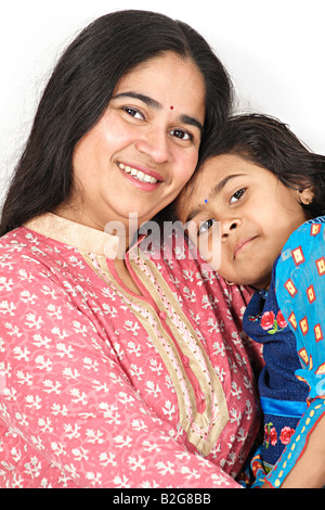 Portrait of a mother and her daughter. Stock Photo