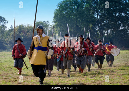 English Civil War soldiers 1642-1651. For Editorial Use Only. Stock Photo