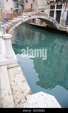 Bridge across canal Venice Italy Stock Photo