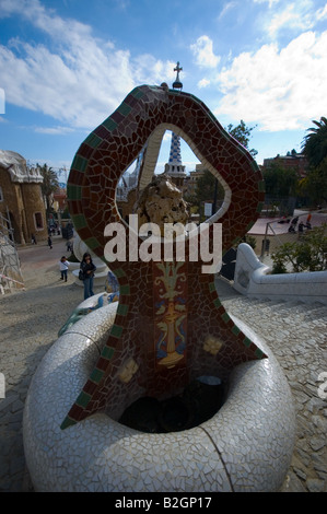 Park Guell details barcelona Stock Photo