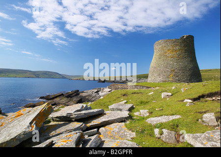 Mousa Broch, Isle of Mousa, Shetland Isles, Scotland, UK Stock Photo