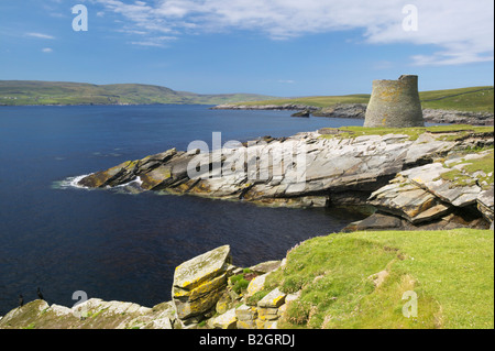 Mousa Broch, Isle of Mousa, Shetland Isles, Scotland, UK. Stock Photo