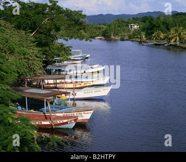 geography / travel, Jamaica, Negril, western Jamaica, ships, boats at South Negril River, Stock Photo