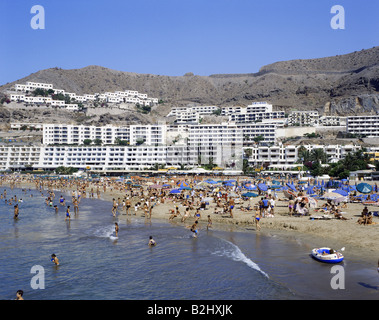 geography / travel, Spain, Canary Islands, Gran Canaria, Puerto Rico, beach, tourism, holiday, holidays, vacation, travel, Hotel,  volcano, , Stock Photo