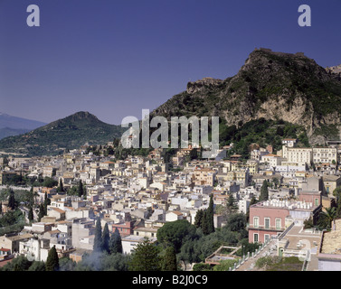 geography / travel, Italy, Sicily, Taormina, overviews, view, overview Stock Photo