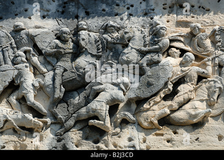 Decoration in the Triumphal Arch of Orange, France Stock Photo