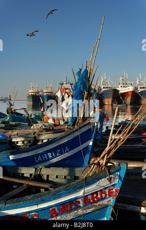 fishing boats in the harbour at Agadir, Morocco Stock Photo