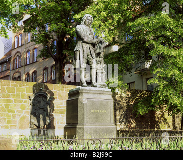 Bach, Johann Sebastian, 21.3. 1685-28.7.1750, German composer, Bach memorial, Eisenach, Thuringia, concept by: Adolf von Donndorf, built: 1884, Stock Photo