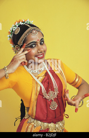 Studio shot of a female kathak dancer Stock Photo