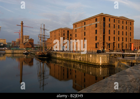 Liverpool Albert Docks is a World Heritage site.Dock and Hartley Quar Merseside Museum Stock Photo