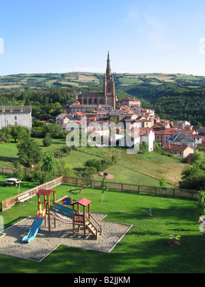 Playgroud into the village of Belmont-sur-Rance - France Stock Photo