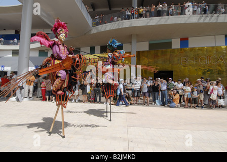 Cirque du Soleil´s cavalcade The Awakening of the Serpent in Expo 2008 Stock Photo