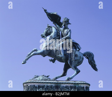 Charles, Archduke of Austria, 5.9.1771 - 30.4.1847, Austrian field-marshal, memorial, equestrian statue, Heldenplatz, Vienna, Austria, Stock Photo