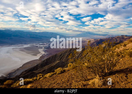 A winter sky over Death Valley as seen from Dante's View. Stock Photo