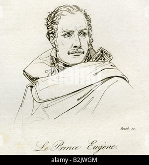 Beauharnais, Eugene de, 3.9.1781 - 21.2.1824, Viceroy of Italy 1810 - 1814, portrait, engraving, France, 19th century, Stock Photo